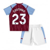 Dres Aston Villa Philippe Coutinho #23 Domaci za djecu 2023-24 Kratak Rukav (+ kratke hlače)